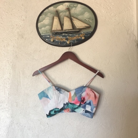 Stylestalker Paradise Watercolor Crop Top Sz S - Picture 4 of 8